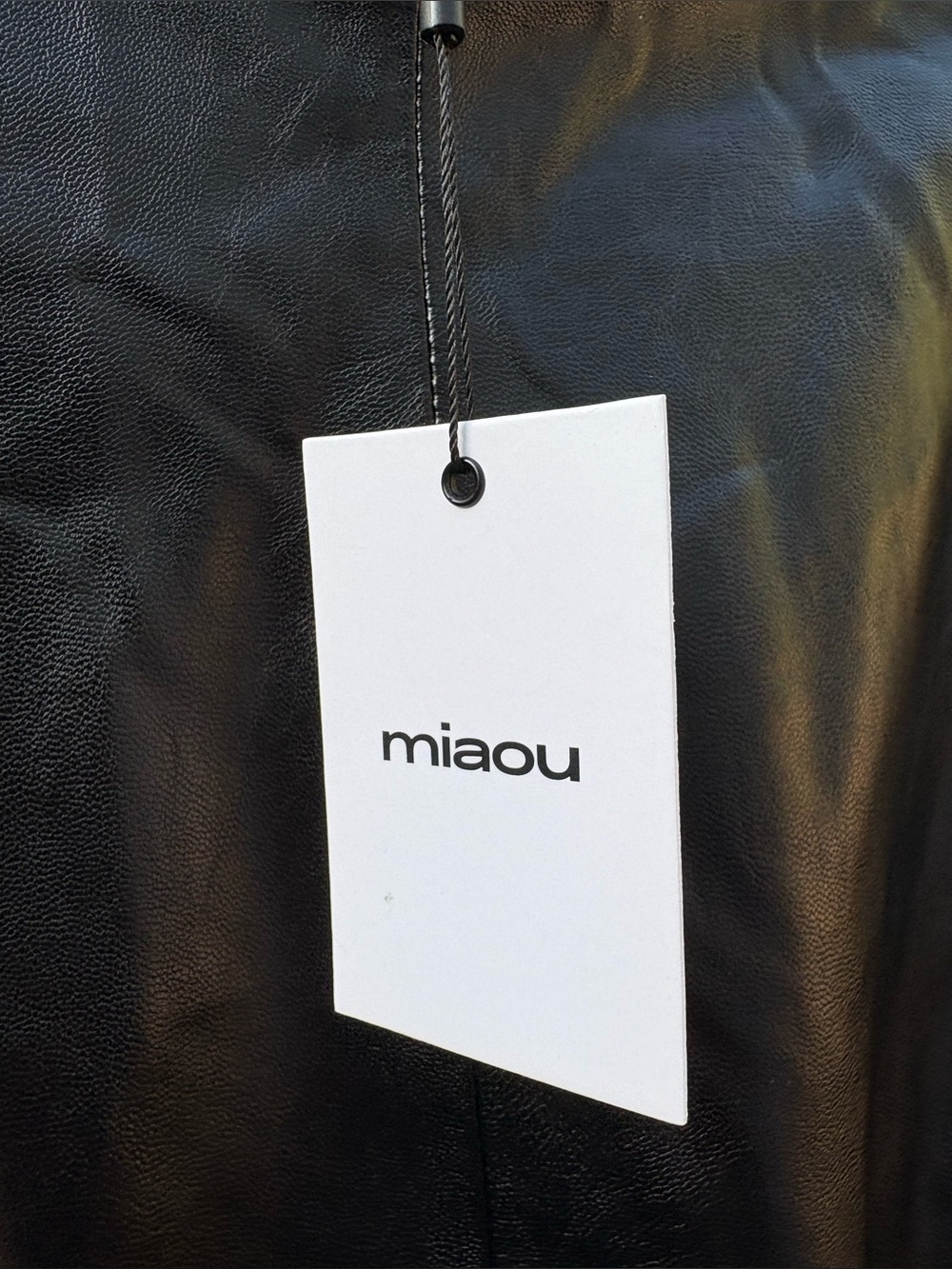 MIAOU Harlow Dress Faux Leather In Black New with Tags! - Picture 8 of 10